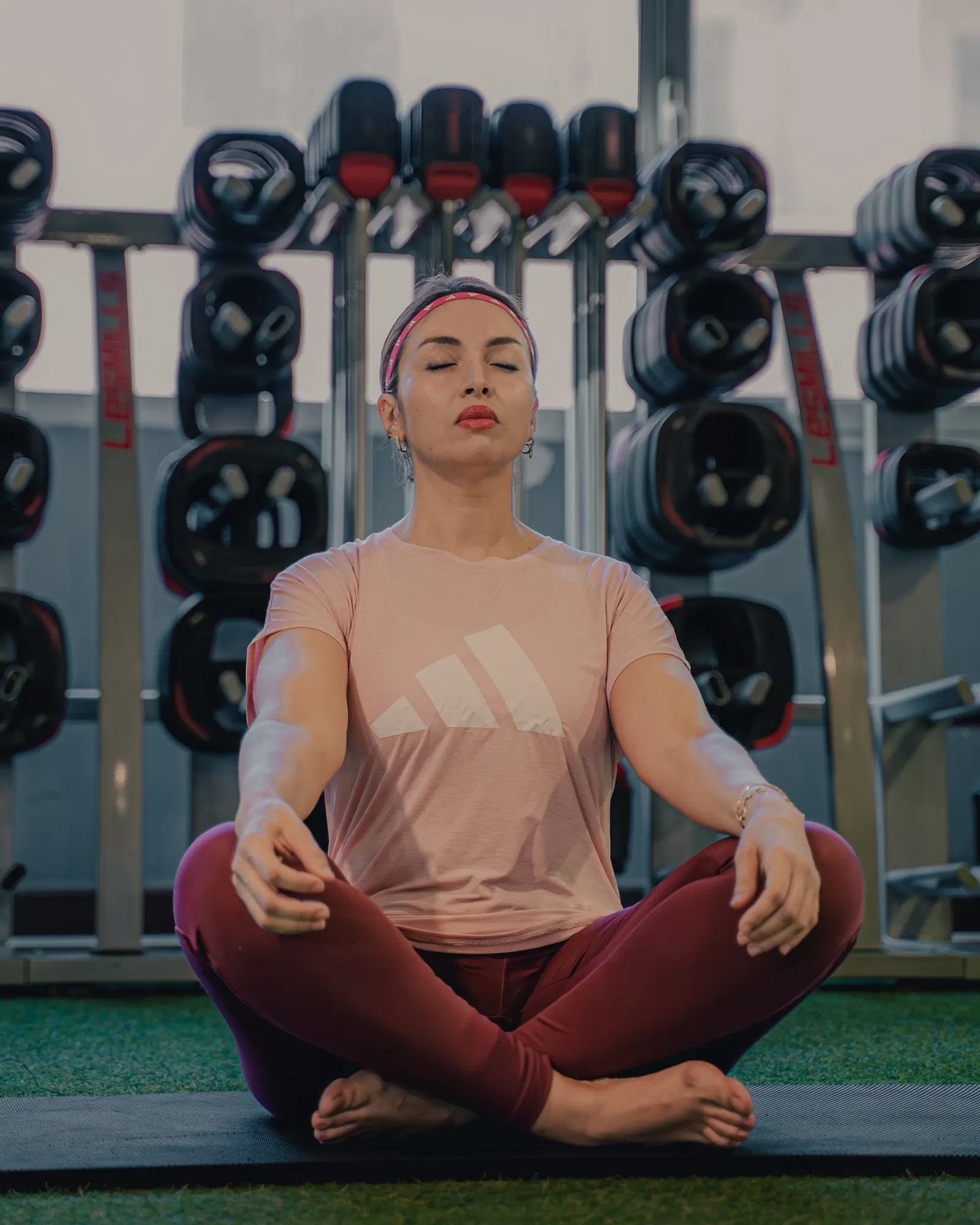 Breathwork focus in a Les Mills Breath class in Marrakech