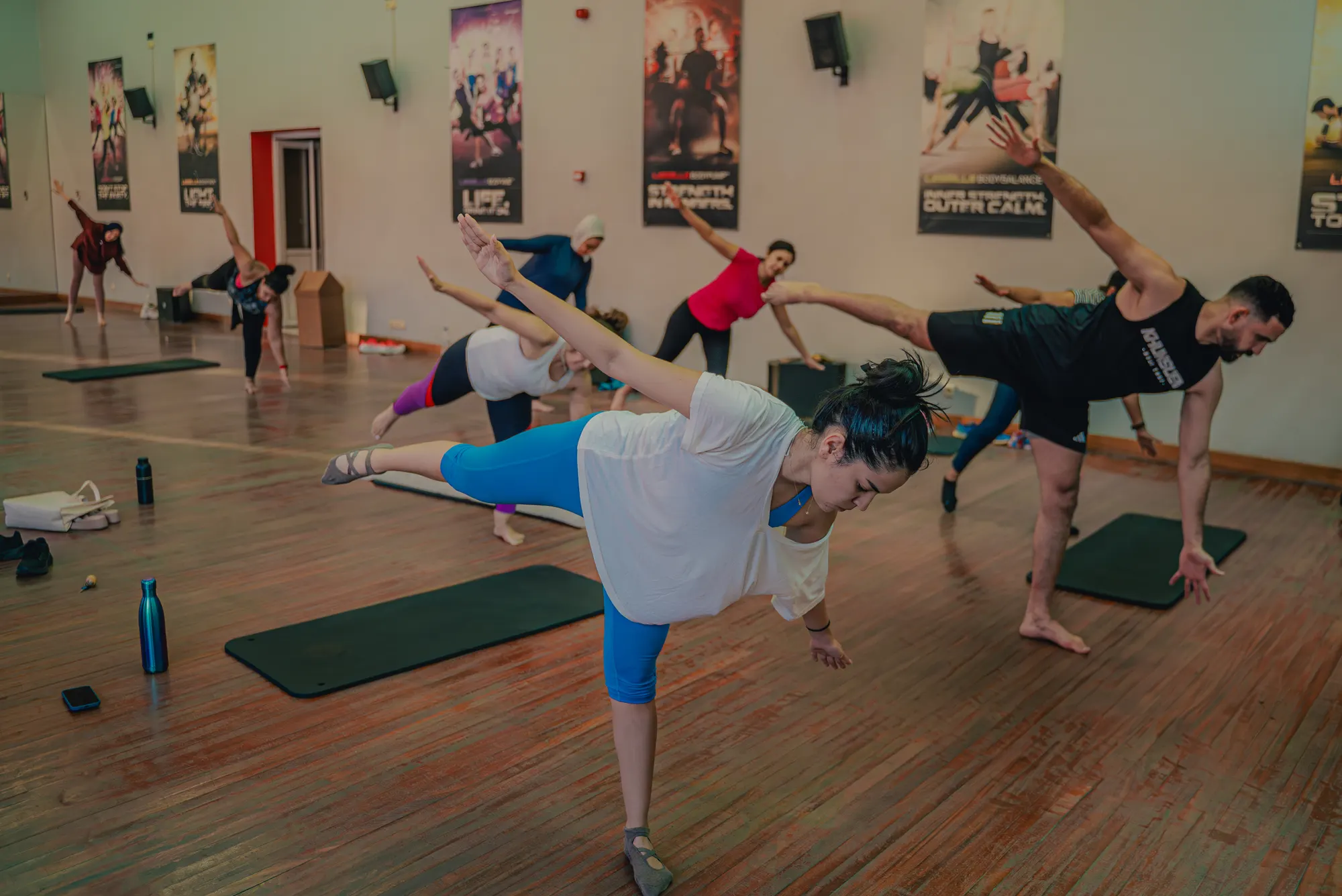 Les Mills Yoga group class in Canal Forme Marrakech studio